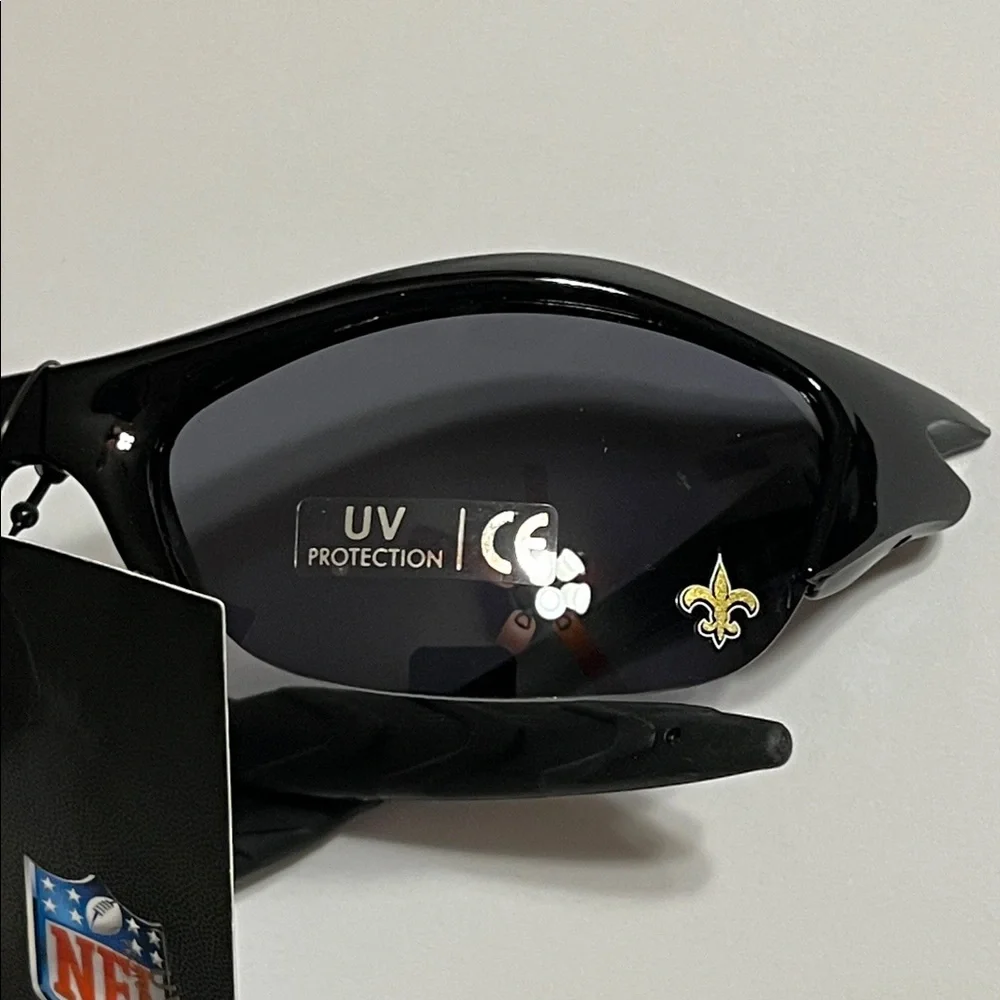 New Orleans Saints NFL Black Sunglasses with Fleur De Lis Logo
